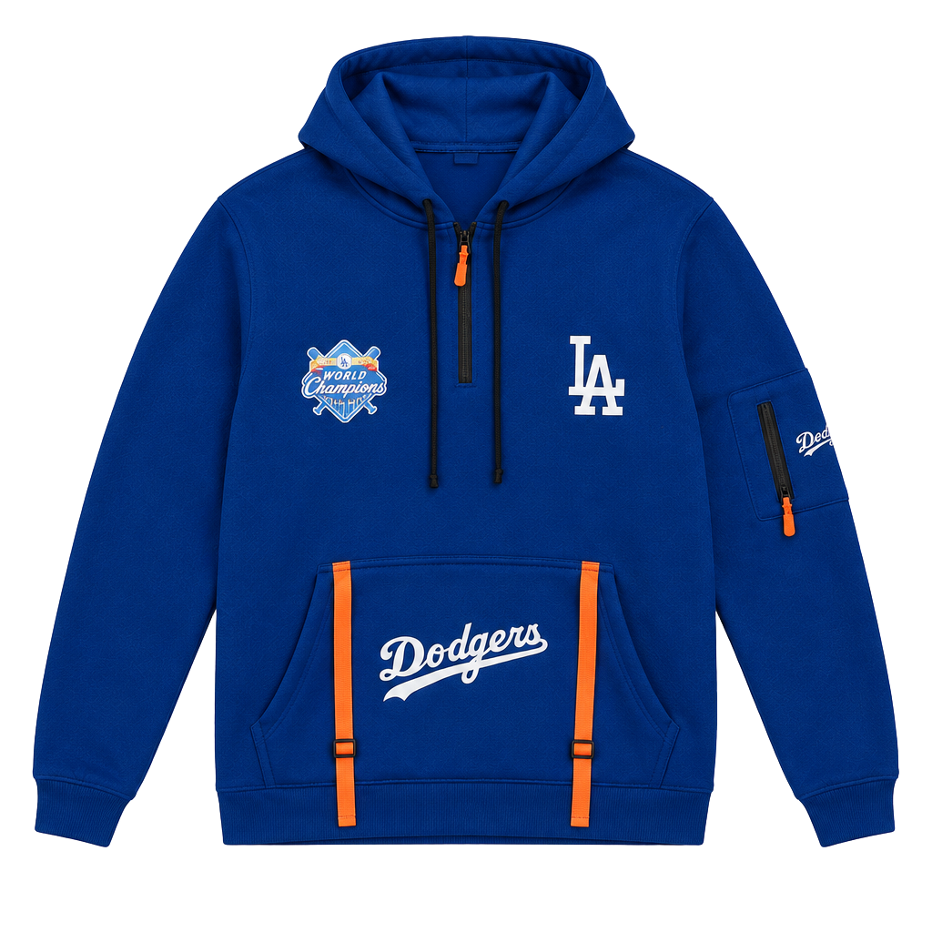 Los Angeles Dodgers MLB Hoodie Size L Blue World Champions 1