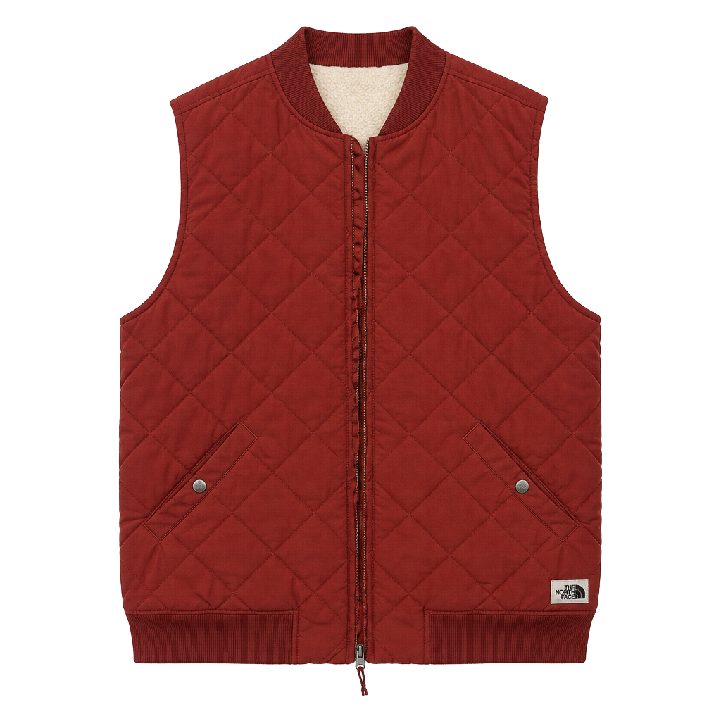 The North Face Cuchillo Reversible Vest Size L Root Brown Wine 1