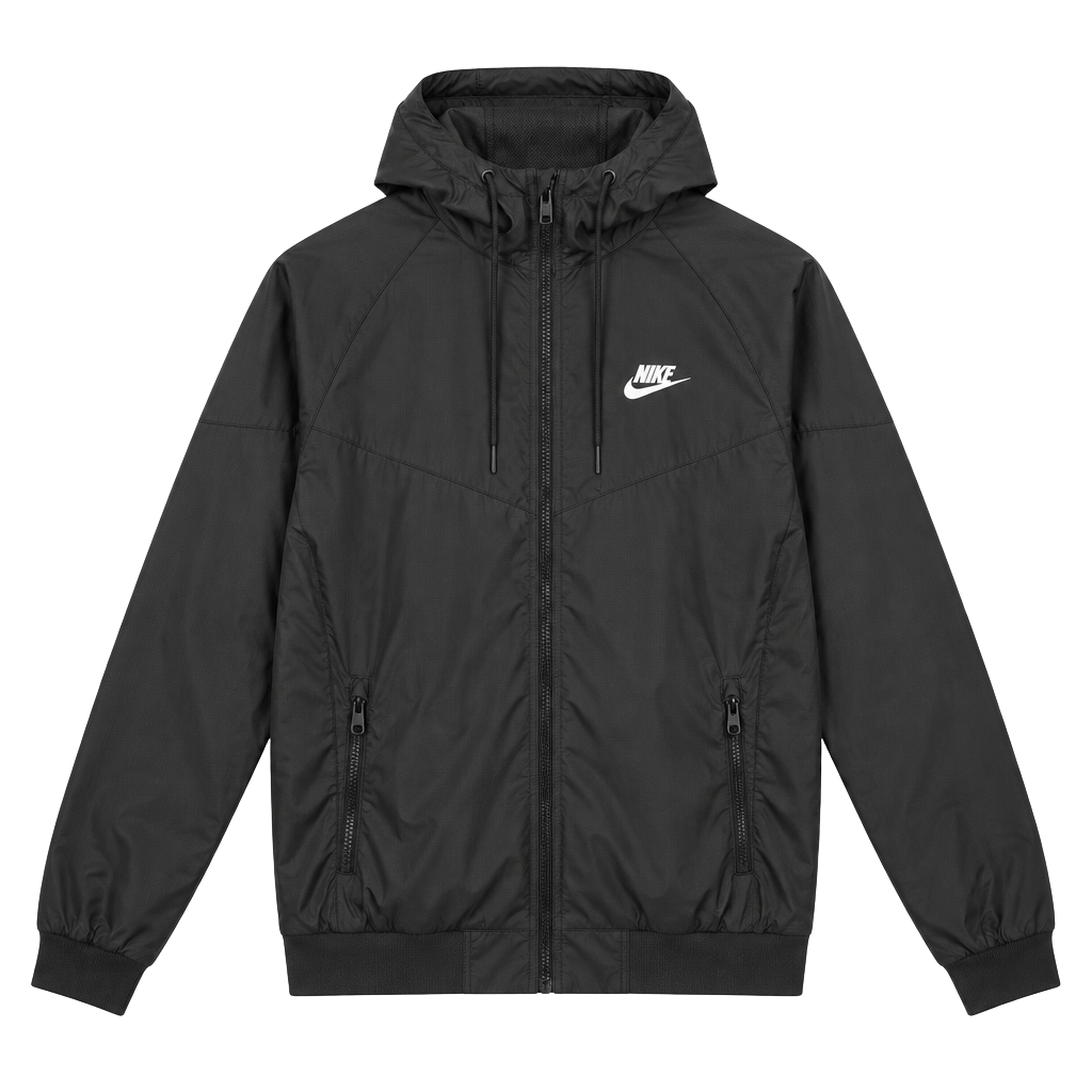 Nike Windrunner Hooded Jacket Size L Black 1