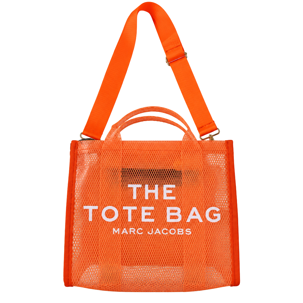 Marc Jacobs Orange Clear Mesh “The Tote Bag”Shoulder Tote 1