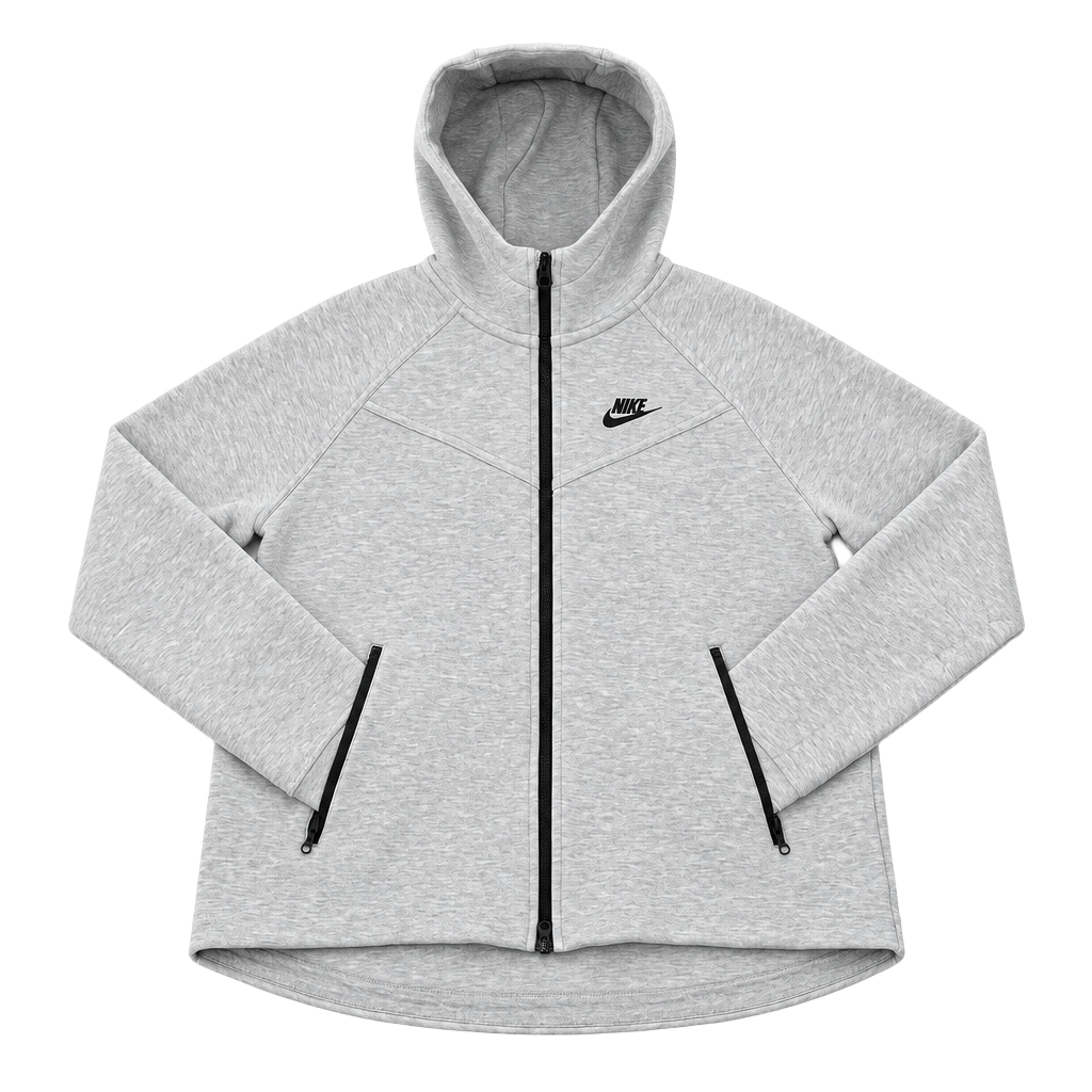 Nike Tech Fleece Full-Zip Hoodie Light Heather Grey Women's Extra Large 1