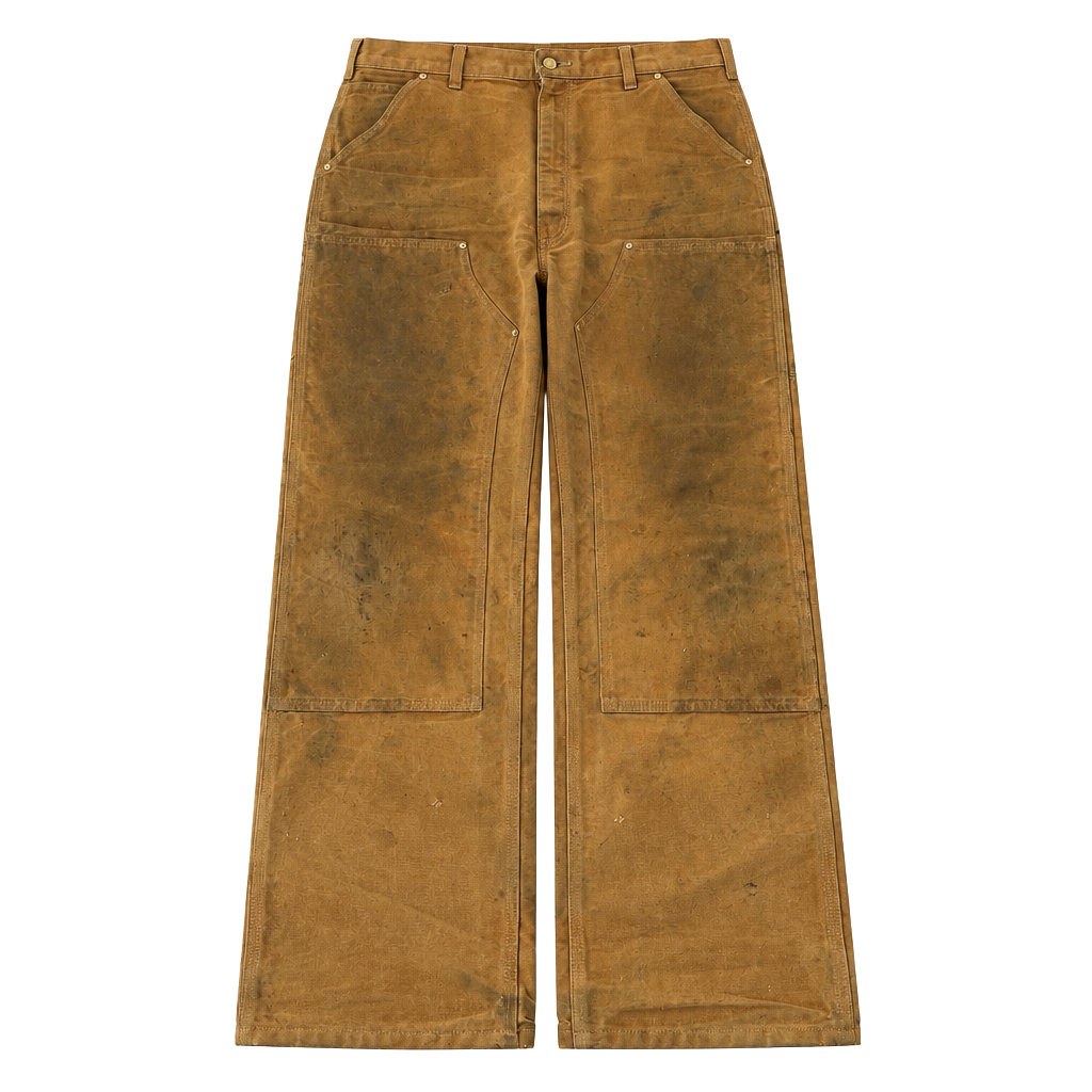 Vintage Carhartt Double Knee Loose Original Fit Pants Brown 1