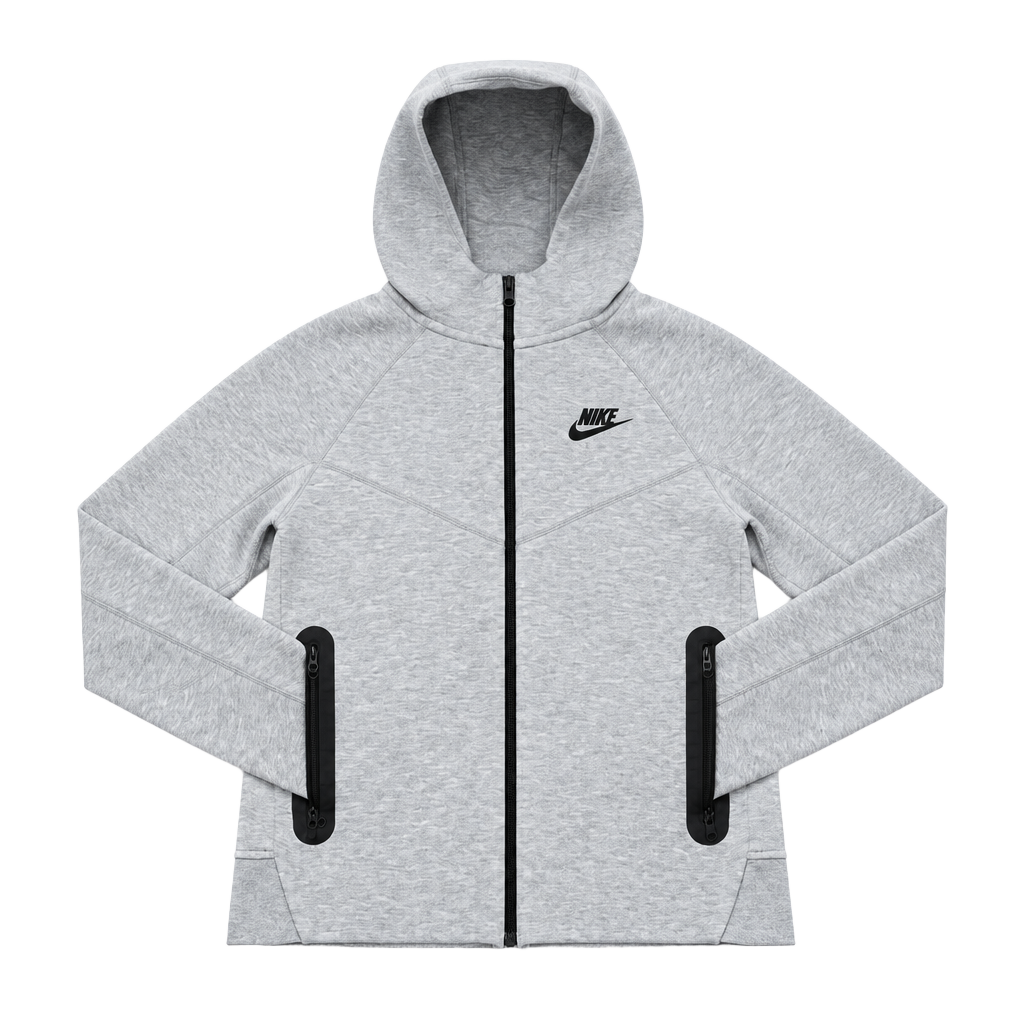 Nike Tech Fleece Full-Zip Hoodie Heather Grey Youth Medium 1