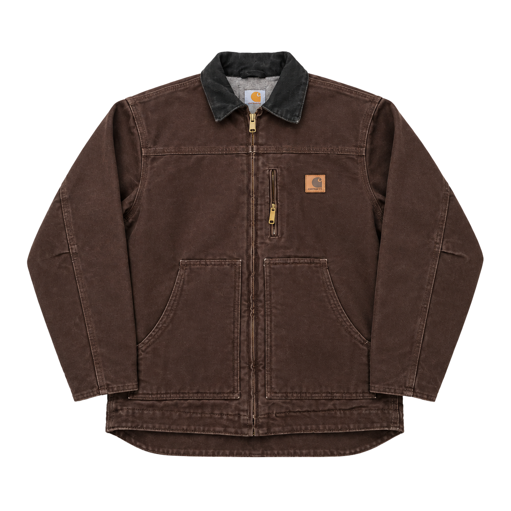 Vintage Carhartt YYC01 DKB Sherpa Lined Work Jacket Dark Brown 1