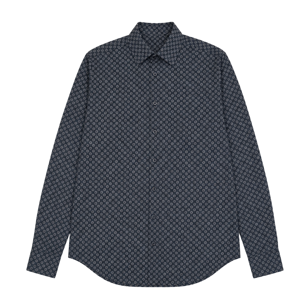 Stone Rose NWT Performance Navy Multi Dot Geo Jersey Shirt Size 2XL 1