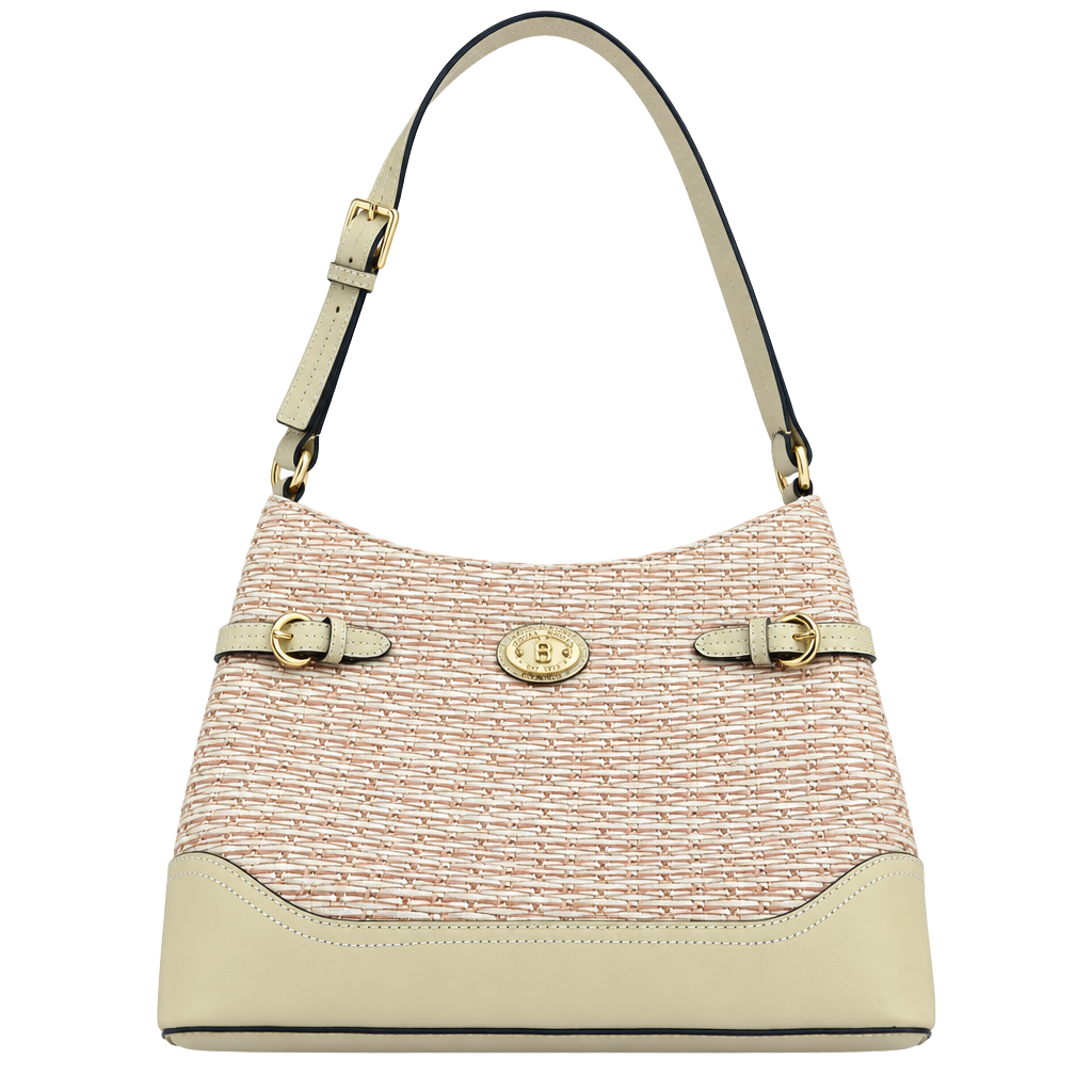 Etienne Aigner Woven Straw Shoulder Bag Tan 1