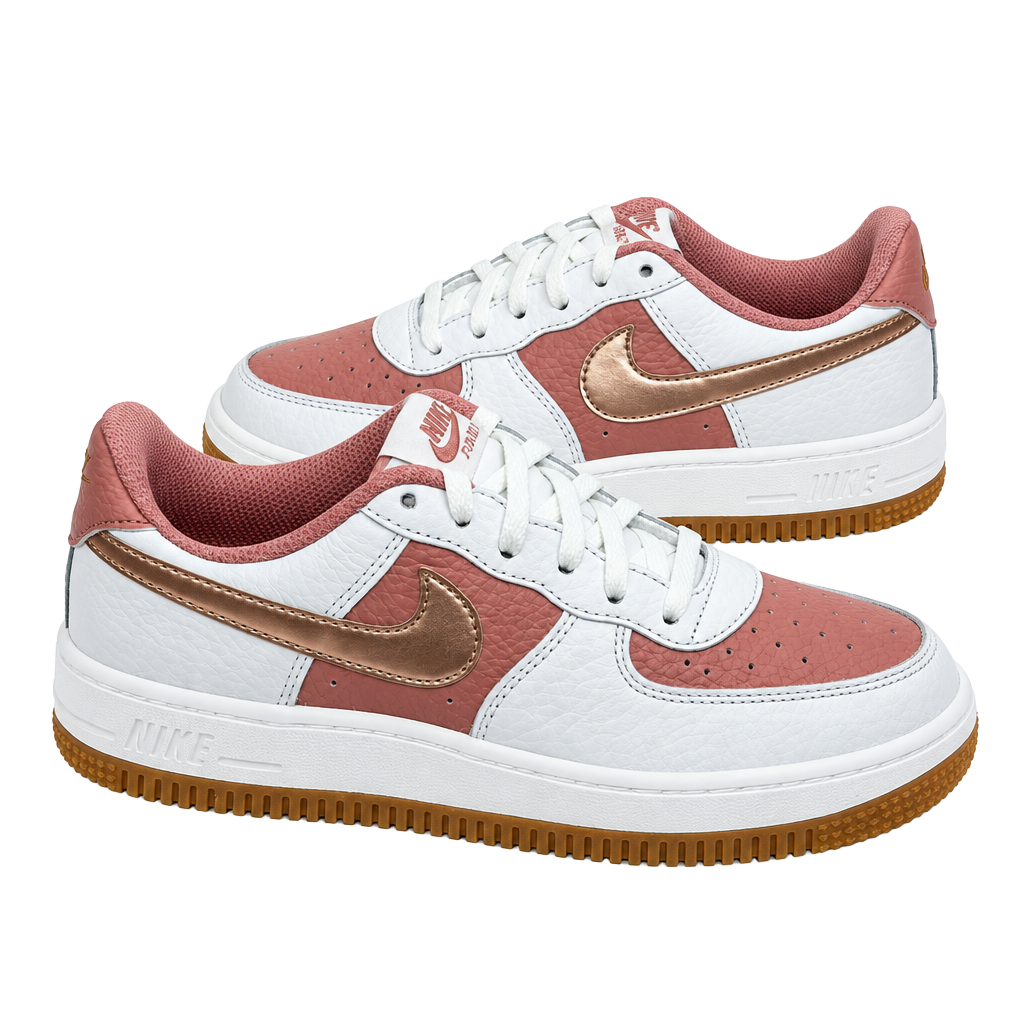 Nike Air Force 1 Low GS Size 2Y Pink Corduroy Gum White FQ3215-685 1