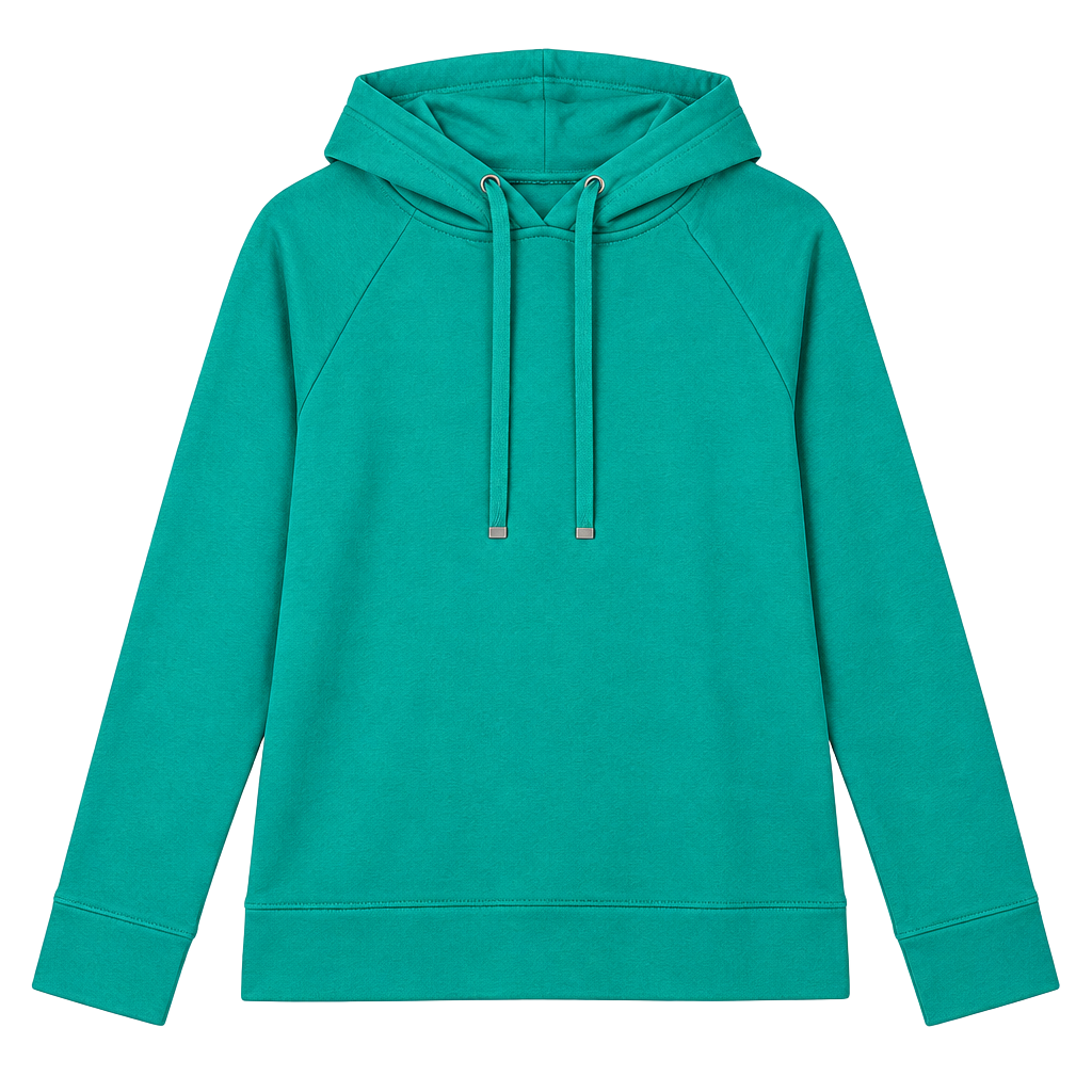 Danskin Hoodie Size M Turquoise Green Pullover Sweatshirt 1