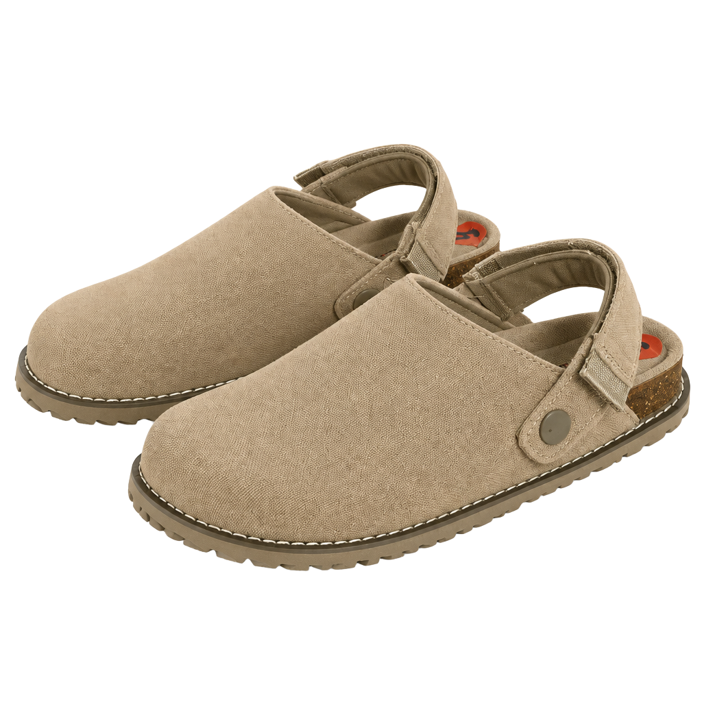 DWILT Suede Clog Size 6M Beige Slingback Slip On Sandals 1