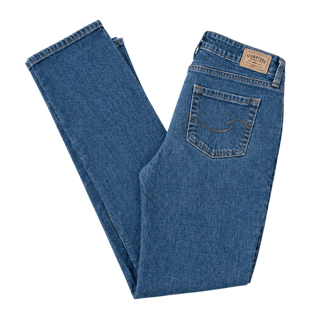 Signature by Levi Strauss Low Rise Bootcut Jeans Mid Wash Size 6M 1