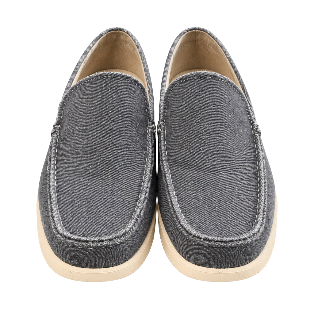 Margaritaville Island Reserve Slip-On Shoes Size 9.5 Grey Canvas Loafers 1