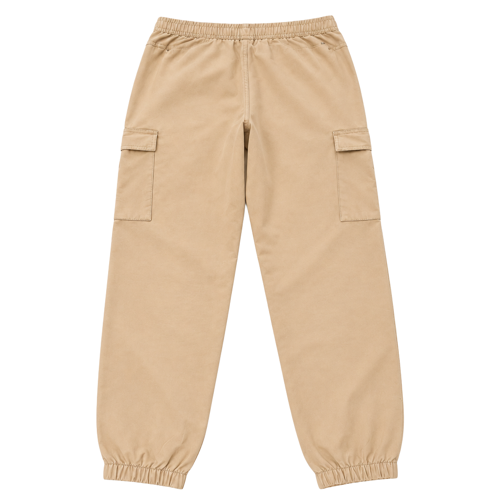 Hurley Cargo Jogger Pants Size L Tan Elastic Waist Pocket 1