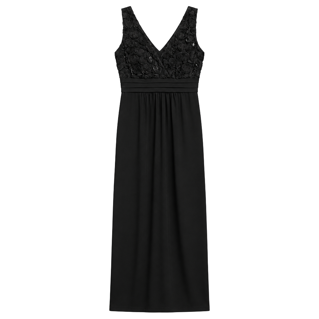 JH Evenings Women's Sleeveless Boat-Neck Short Dress Size 16 NWT Color Black 1