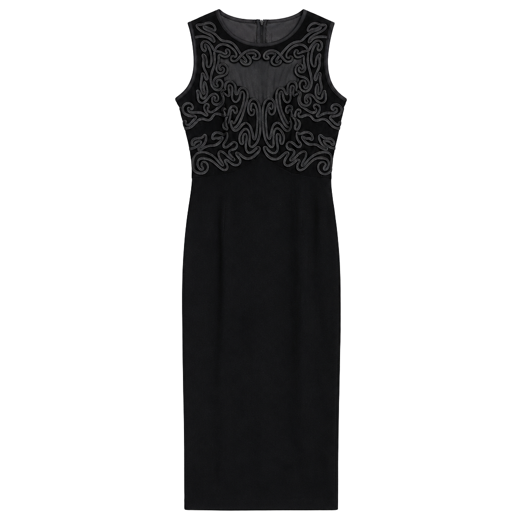 Night Way Collections Vintage Velvet Maxi Dress Black Sleeveless 1