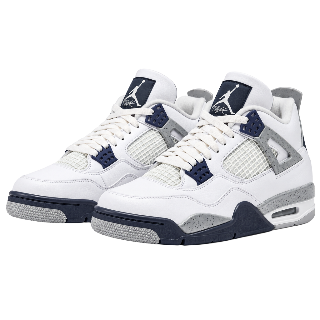 Nike Air Jordan 4 Retro Size 8.5 Midnight Navy White 1