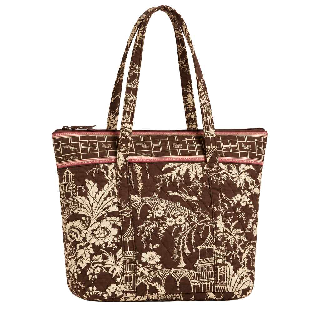 Vera Bradley imperial Toile Quilted Floral Print Tote Bag - Brown 1