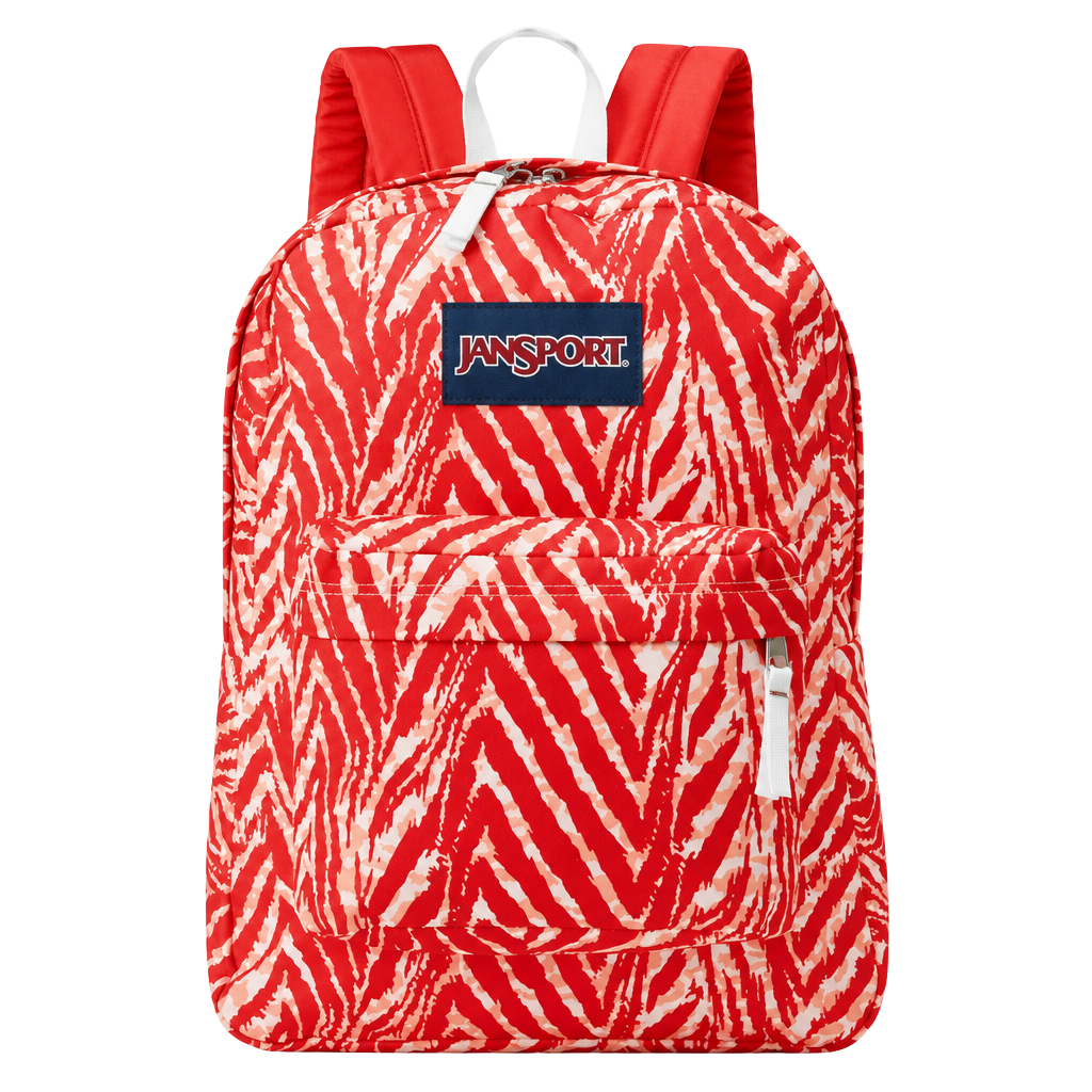 Jansport Backpack 5 Pocket Orange Stripes 1