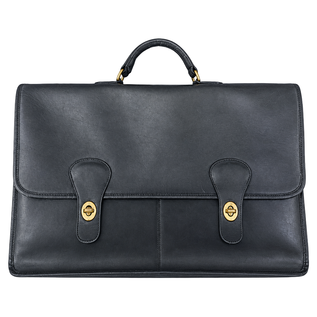 Coach Vintage Top Handle Briefcase in Fabulous Condition. Brass Hardware. 1