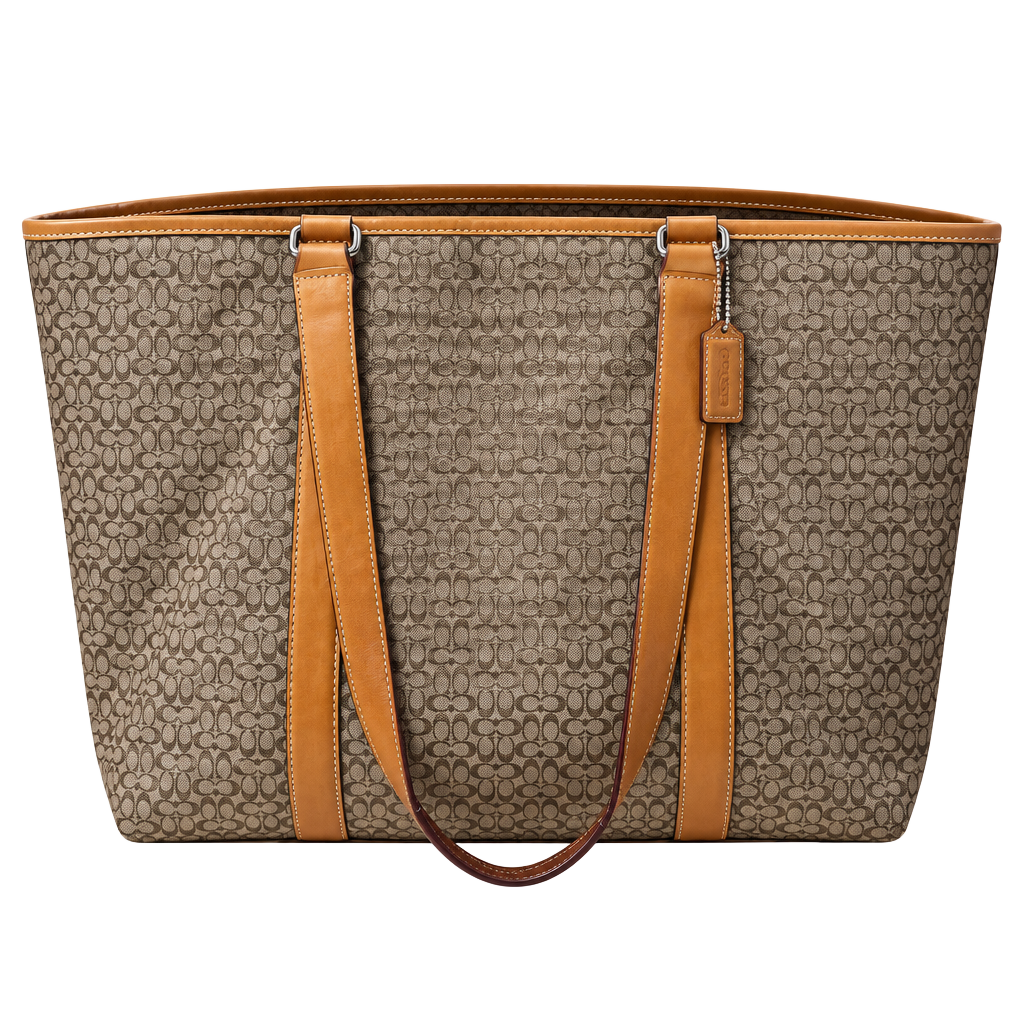 Y2K Coach F77014 Hampton Signature Jacquard Carryall Bag 1