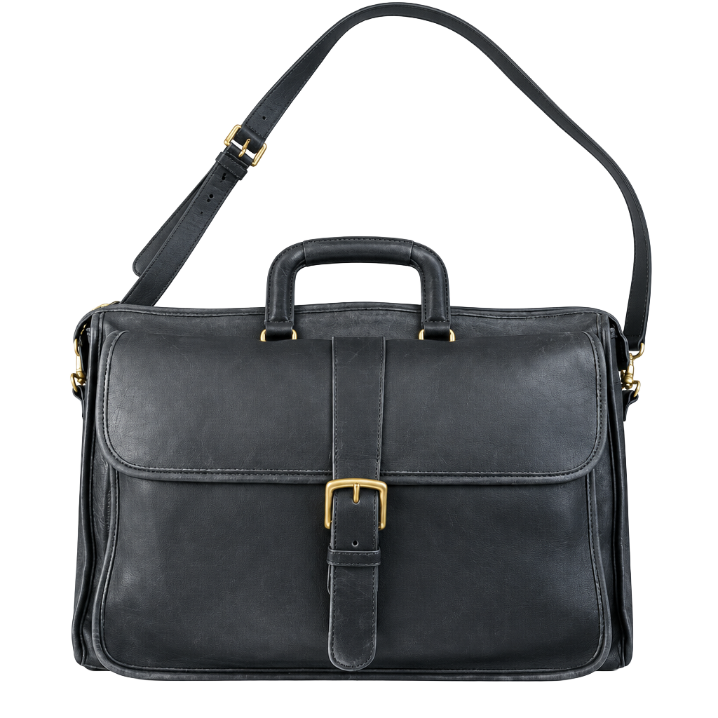 COACH “Harrison” (J7C-5283) Vintage Black Mens Briefcase 1