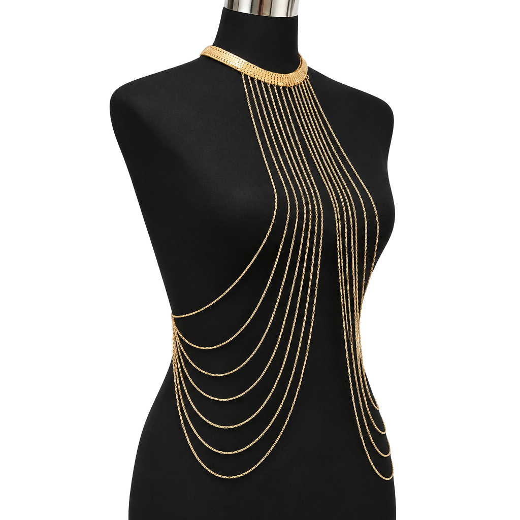 Scarlet Elias HOT Golden Body Chain Jewelry 1