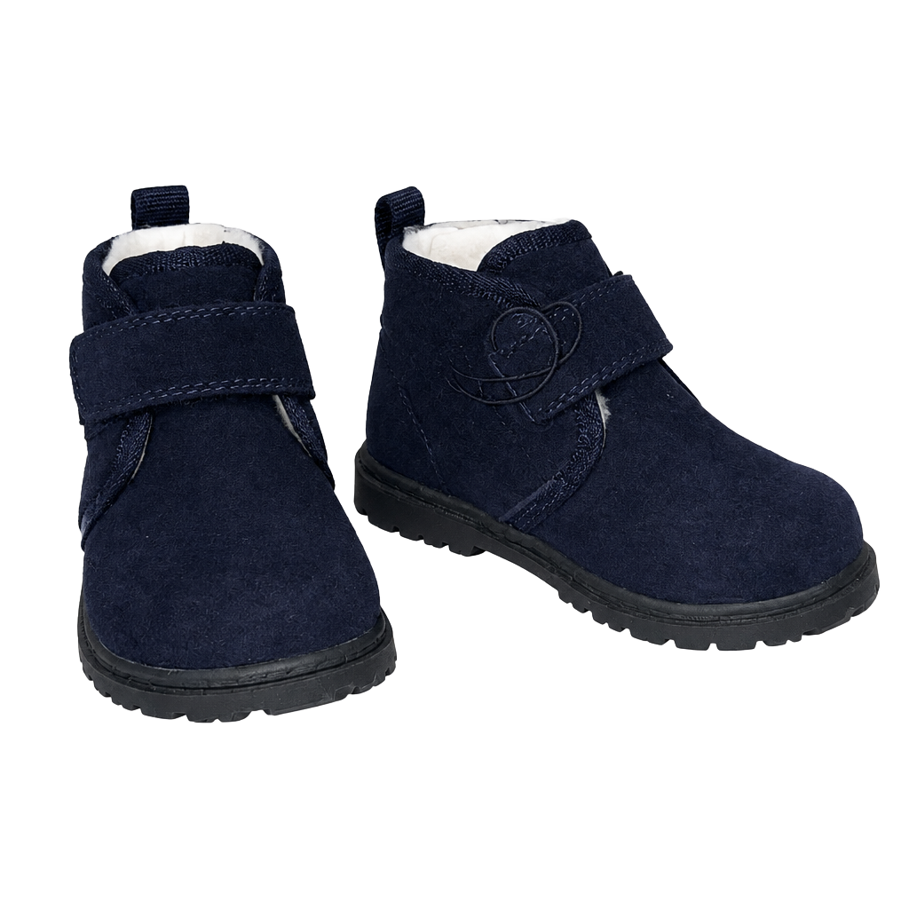 Cat & Jack Magnus Boots Size 6 Navy Blue Suede Ankle Chukka 1