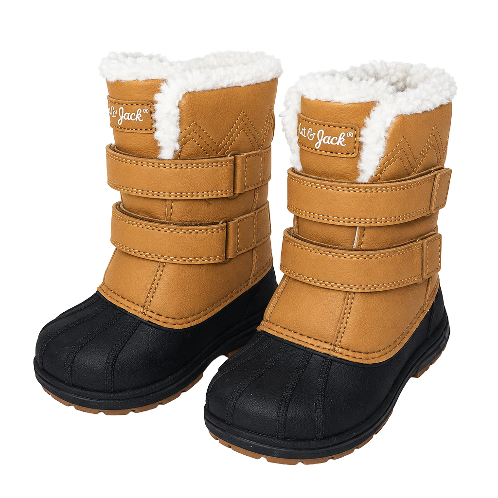 Cat & Jack Denver Waterproof Winter Snow Boots Size 11 Cognac Brown 1