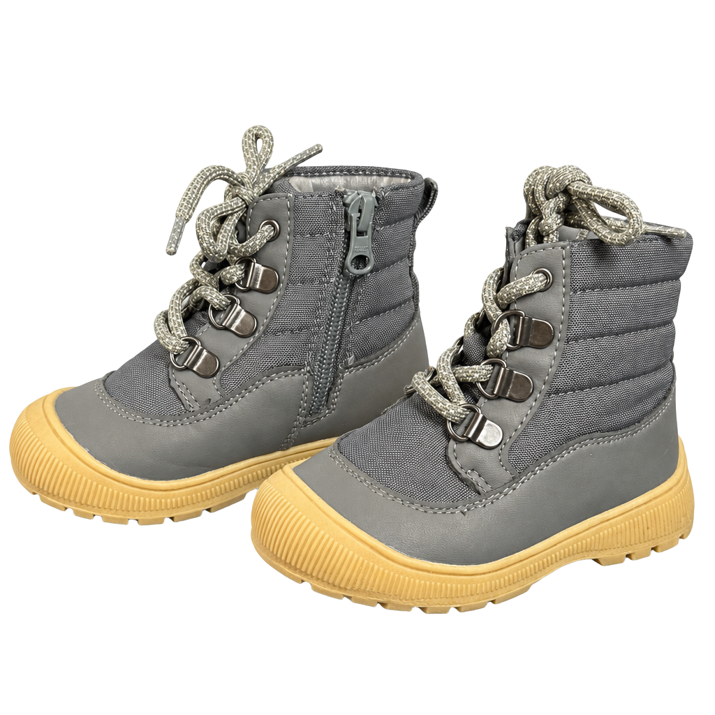 Cat & Jack Gray Kids Ankle Boots Size 7 1