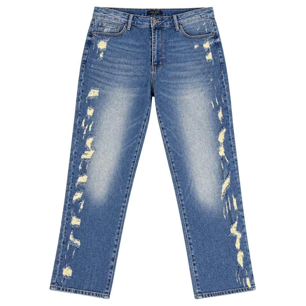 Judy Blue Straight Leg Jeans Size 18W Destroyed Side Seam 1