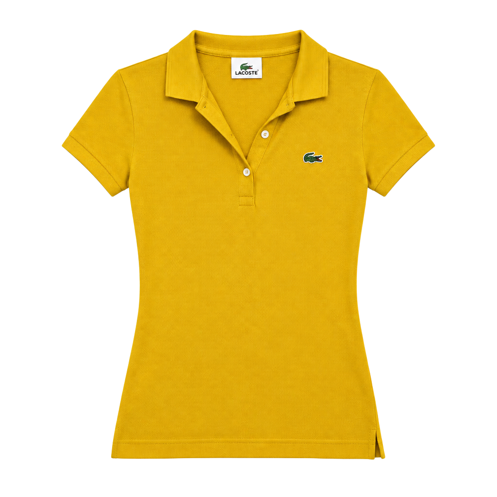 Lacoste Polo Shirt Size 34 Yellow Short Sleeve Pique 1