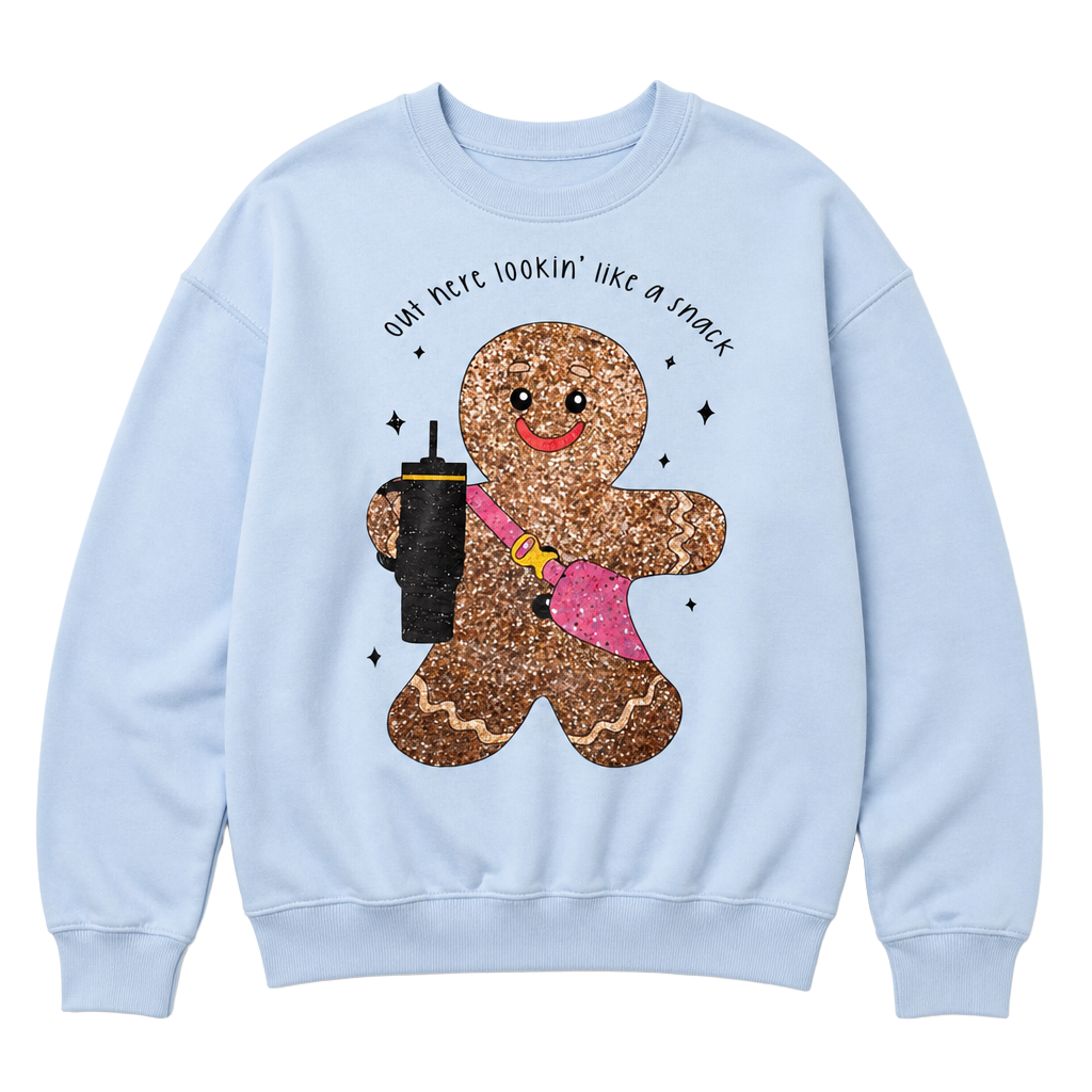 Out Here Lookin' Like a Snack Gingerbread Sweatshirt 1
