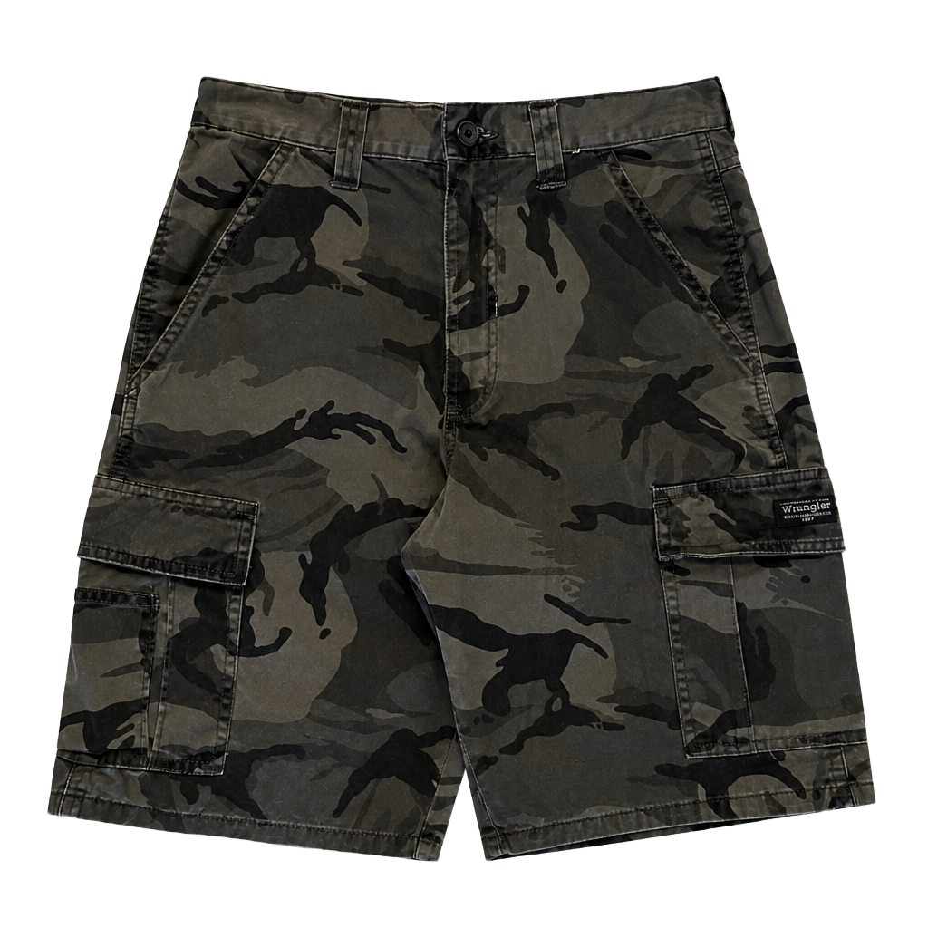 Wrangler Cargo Shorts Gray Camouflage 1