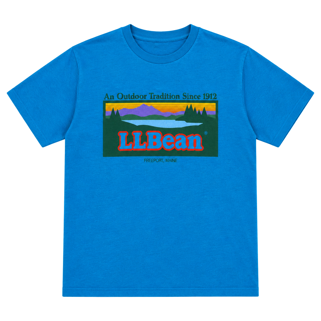 90’s L.L. Bean T-Shirt Size L Blue Outdoor Tradition Logo Vintage 1