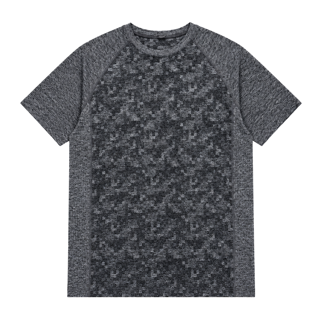 Lululemon FL2 Men's Gray Pixel Camo Seamless Workout Athletic T-Shirt 1