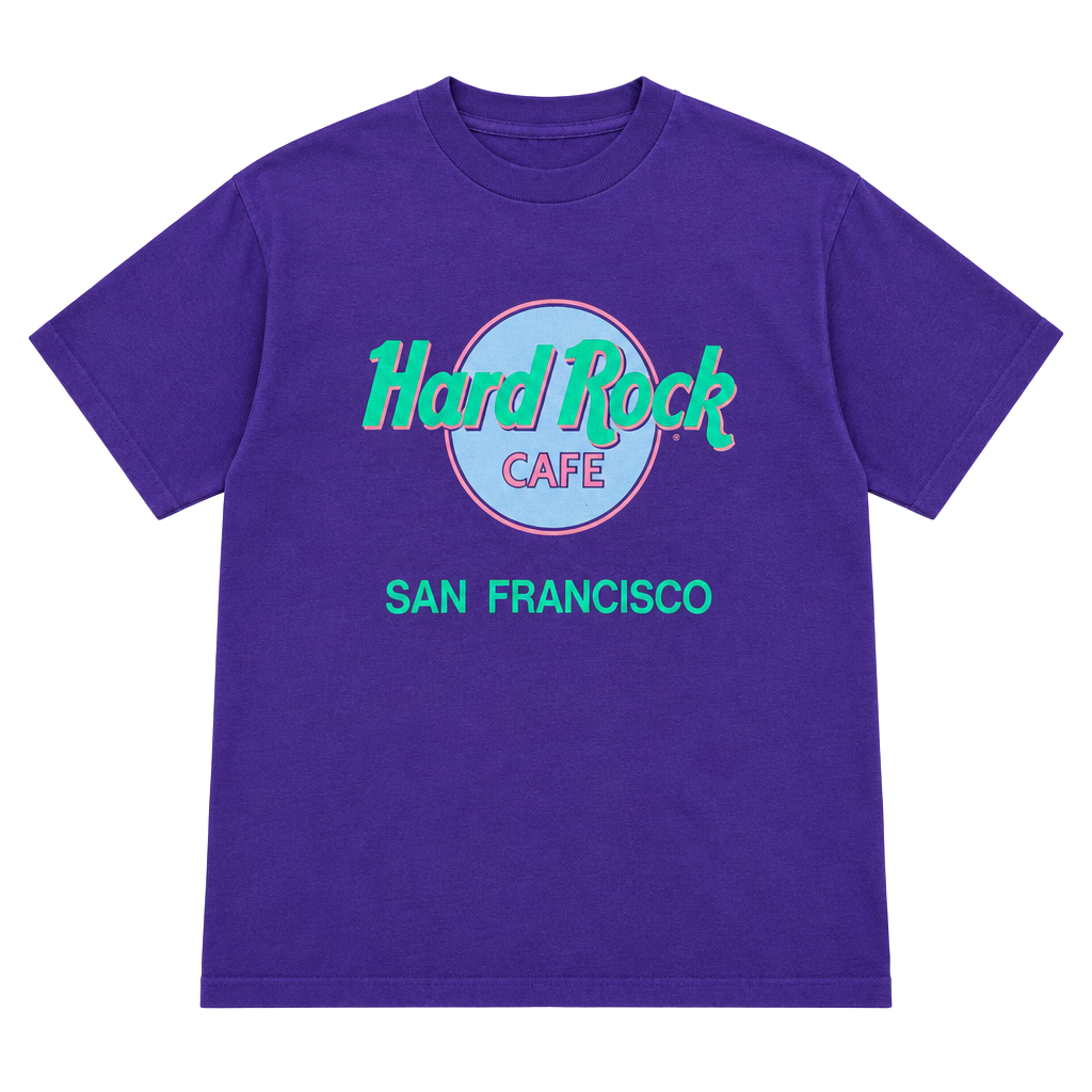 Hard Rock Cafe San Francisco T-Shirt Size L Purple Cotton 1