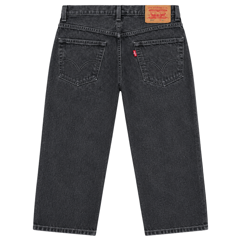 Levi's 550 Relaxed Fit Denim Shorts Size 34 Black Cotton 1