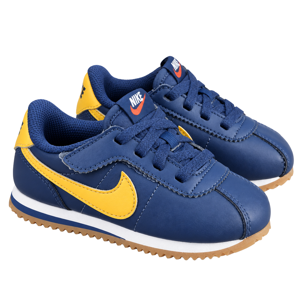 Nike Cortez EasyOn Size 7C Midnight Navy University Gold Toddler Shoes 1