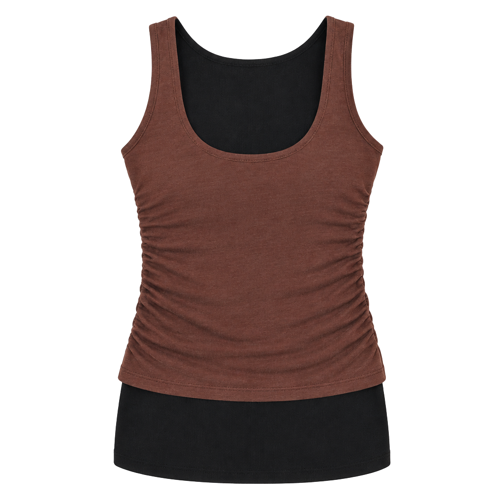Reformation Halter Tank Top Size XS Brown Ruched Scoop Neck 1
