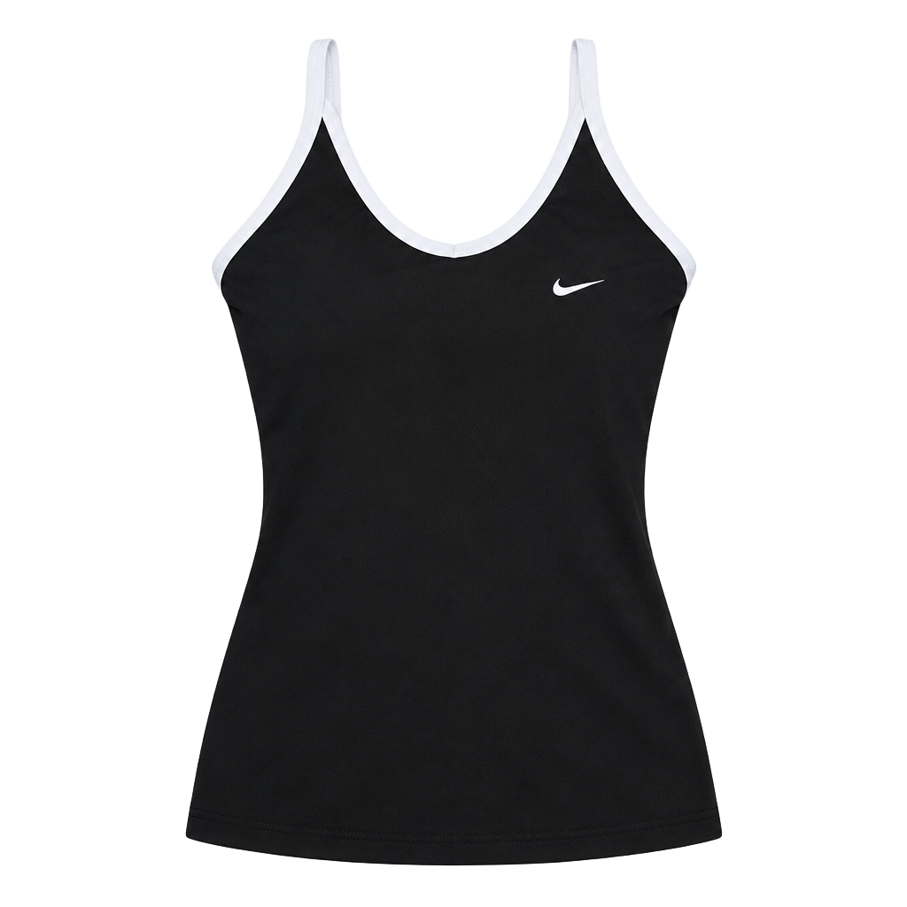 Vtg Y2K Nike Dri-FIT Strappy Tank Top Black White 1