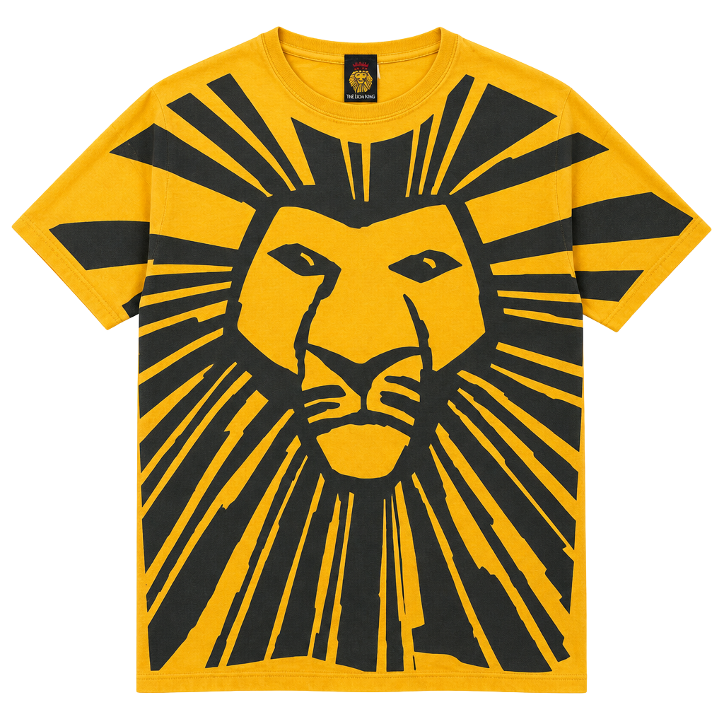 Disney The Lion King The Broadway Musical T-Shirt Size L Yellow 1