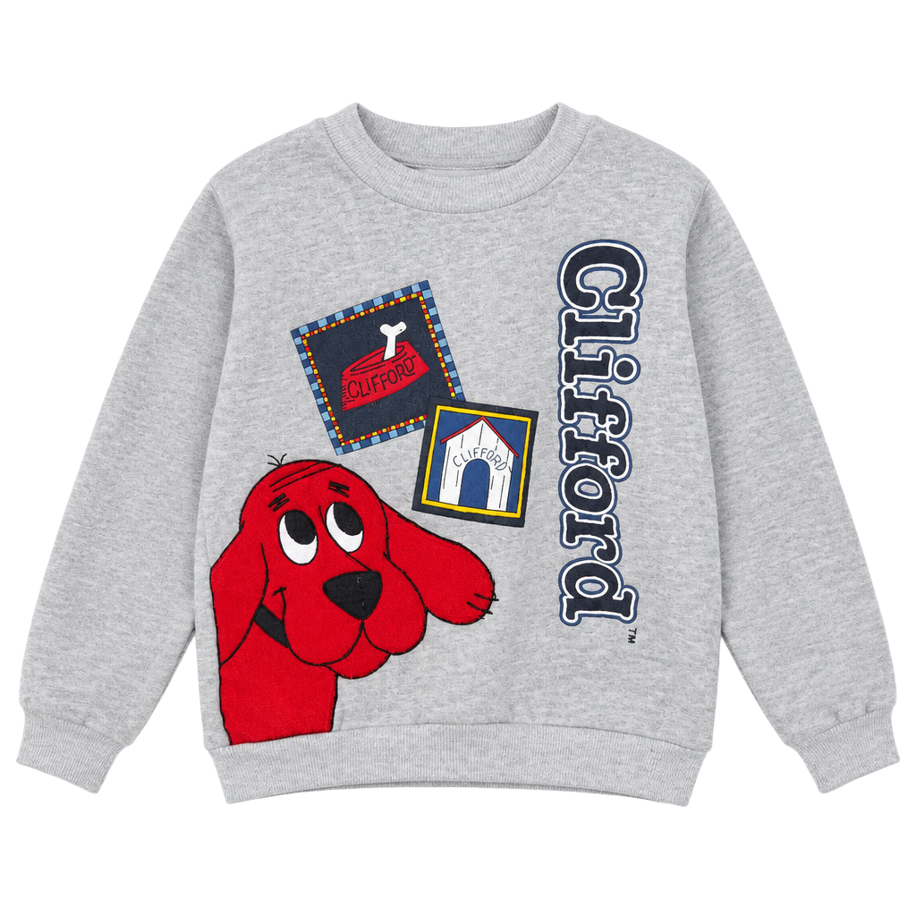 Vtg 2001 Scholastic Clifford The Big Red Dog Sweatshirt Gray 1
