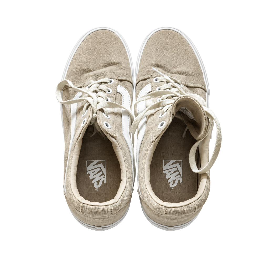 Vans Old Skool Size US Women 9 Tan Canvas Skate Shoes 1