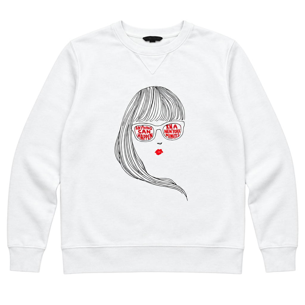 Banana Republic Graphic Sweatshirt Size M White New York Minute 1