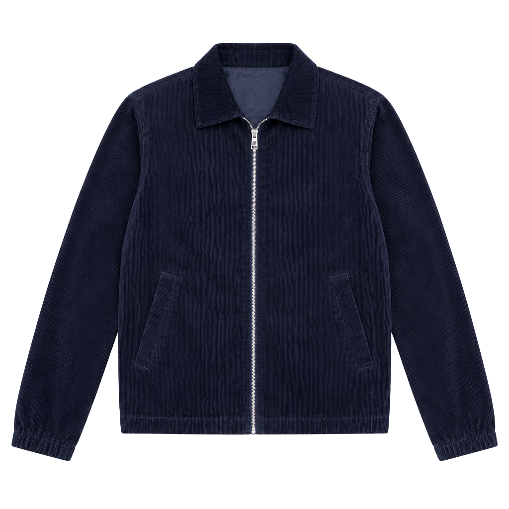 H&M Corduroy Jacket Size S Black Full Zip 1