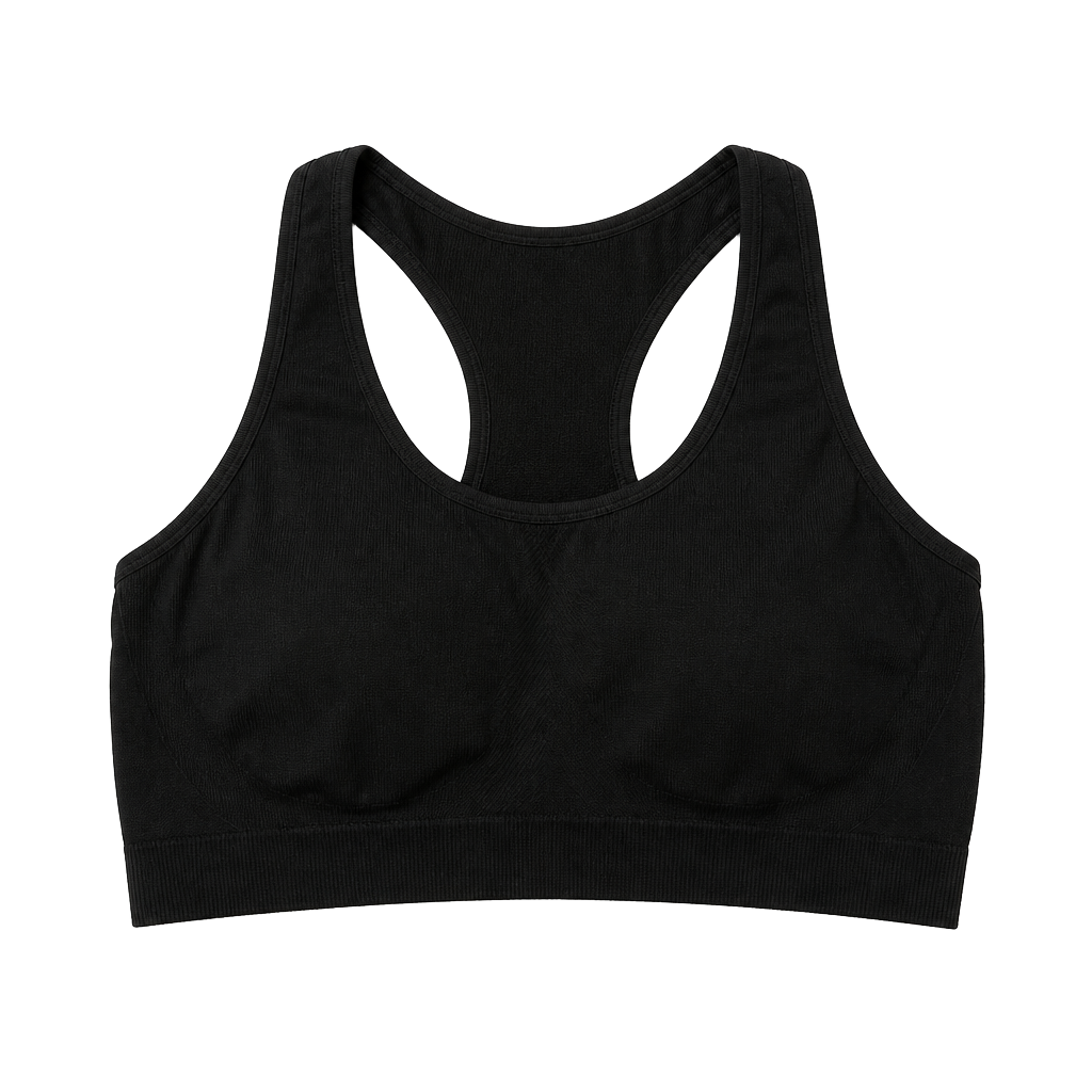 Jockey Black Seamless Racerback Sports Bra 1