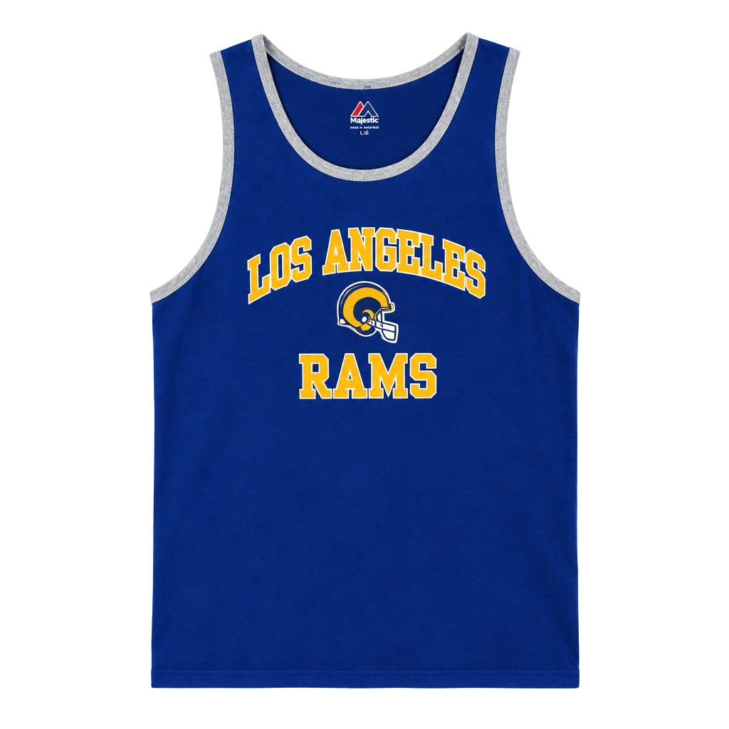 Majestic Los Angeles Rams Tank Top NFL Football small blemish can be removed with a wash 1