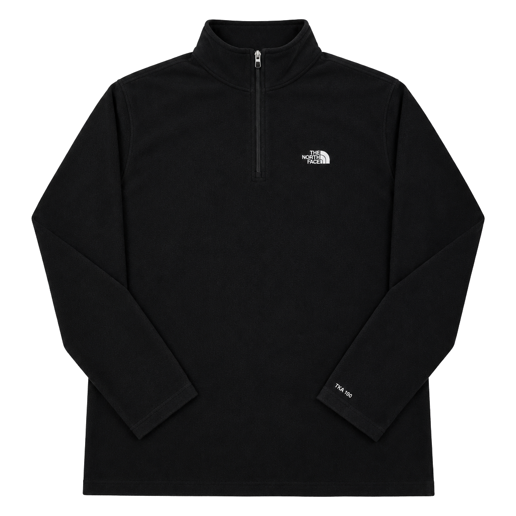 The North Face TKA 100 1/4 Zip Fleece Jacket XL/TG Black 1