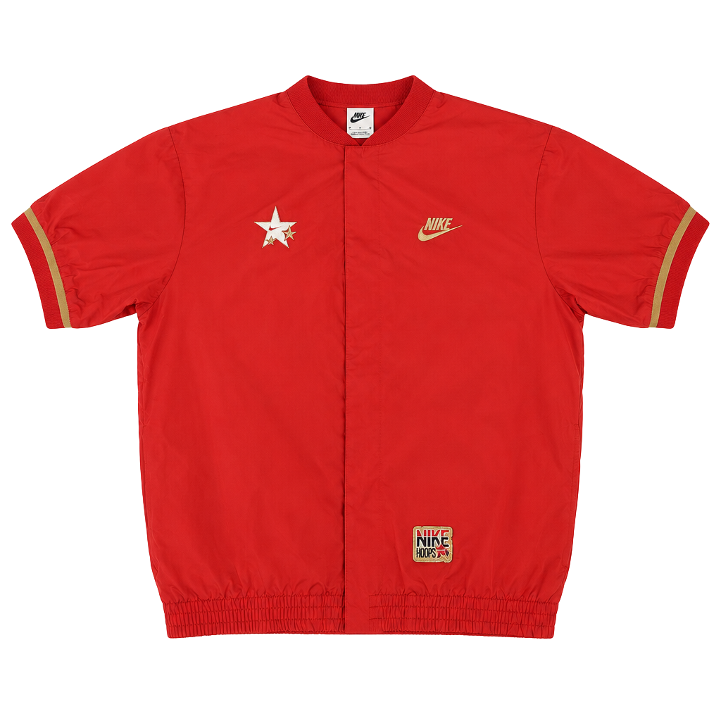 Nike Short Sleeve Jacket Size M Red Hoops FN1456-657 1