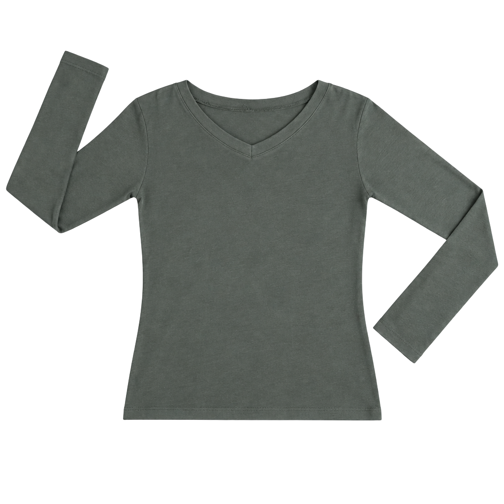 Brandy Melville Thermal Long Sleeve Top black/faded look 1