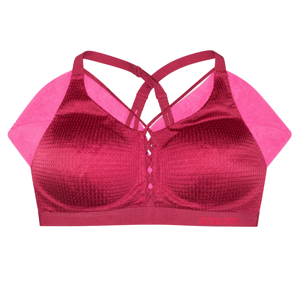Victoria Sport Lightweight Mesh Laced Front Sports Bra 34D 1
